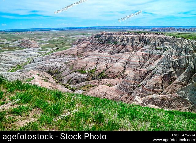 A layered rugged terrain rock formations of the preserve national park