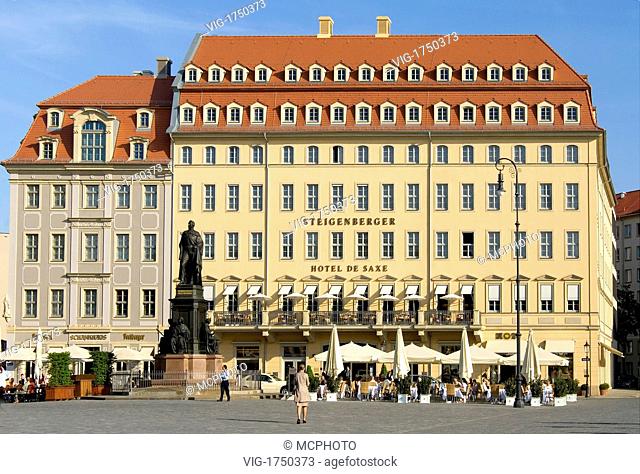 Image of the newly restored Historical Hotel De Saxe at the Neumarkt in Dresden, Germany. - 01/01/2009