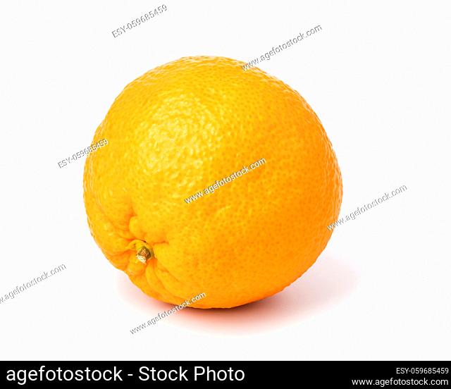 Ripe mandarin isolated on white background