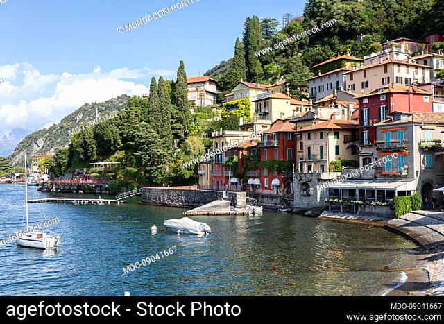 Some foreshortening of the village of Varenna, located on the shores of Lake Como