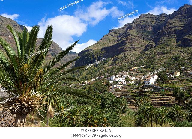 Canaries, Europe, Canary islands, La Gomera, Spain, outside, day, nobody, Valle Gran Rey, house, home, houses, homes, buildings, constructions, architecture