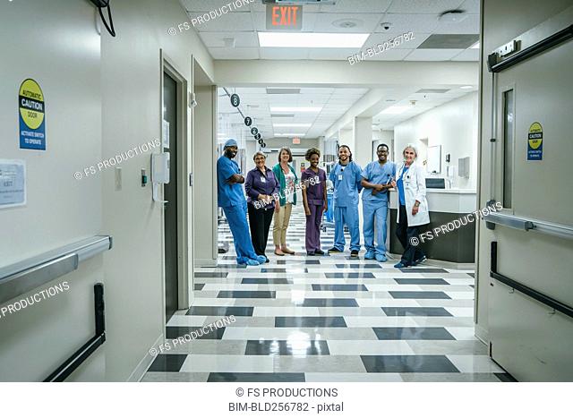 Portrait of medical team in hospital