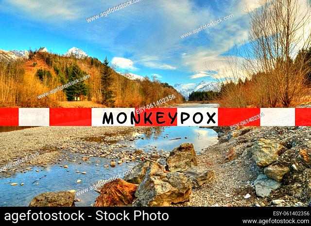 Closed travel destination due to monkeypox outbreak, the MPXV virus, infectious disease spreading, pandemic