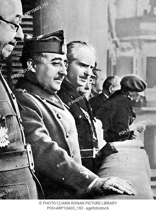 Francisco Franco, Spanish General and dictator, head of state of Spain from October 1936 Francisco Franco (1892 – 1975)