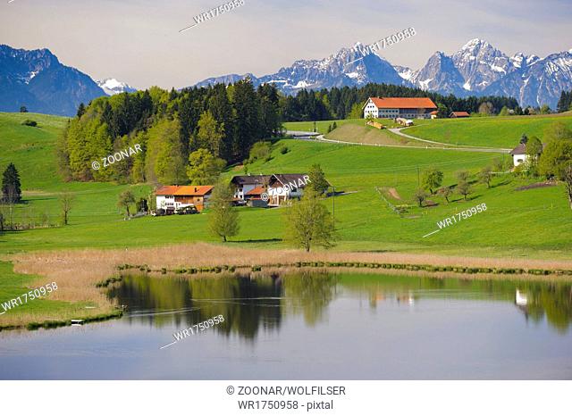 lake and alps mountains in Bavaria
