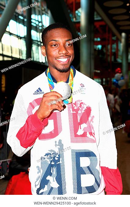 Team GB arrive back at Heathrow Airport, London, after returning from Rio de Janeiro following the 2016 Summer Olympic Games