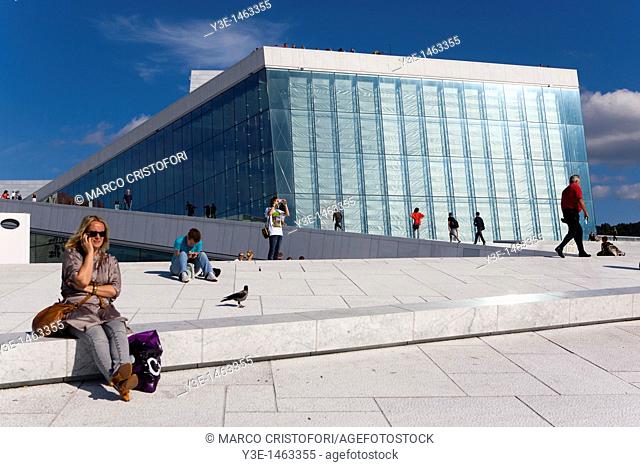 Europe, Norway, Oslo, Oslo Opera House, Snohetta architect