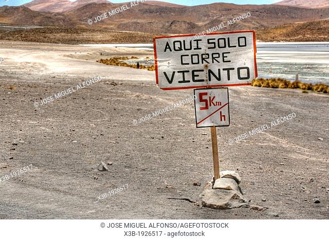 Speed limit, Atacama Desert, Bolivia