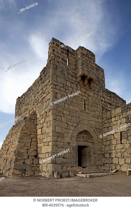 Desert castle Qasr Al-Azraq Fort, 1917 headquarters of Lawrence of Arabia during the Arab Revolt against the Ottoman Empire, Jordan
