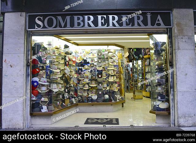 Hat Shop Sombrereria, Mexico City, Mexico, Central America
