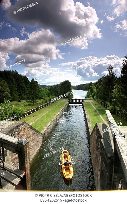 Augustowski Canal (Kanal Augustowski) from the begining of the XIX century. Suwalski region. North-eastern Poland