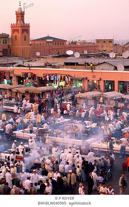 Djemaa el-Fna, market place of Marrakech, Morocco, Marrakesh
