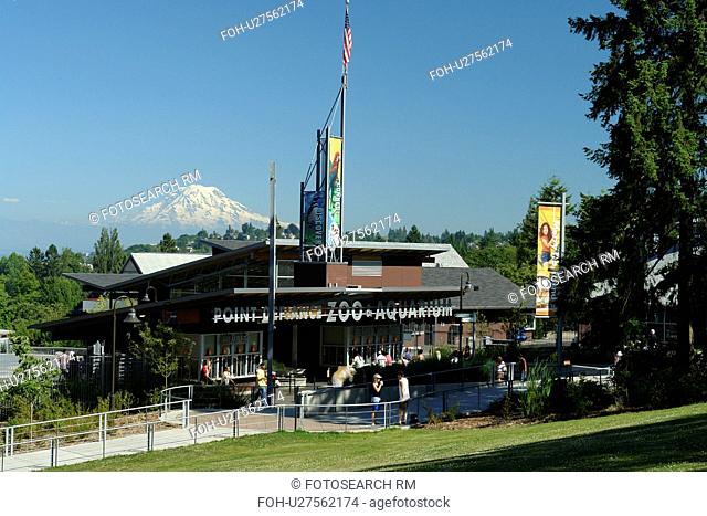 Tacoma, WA, Washington, Point Defiance Park, Point Defiance Zoo and Aquarium, Mount Rainier
