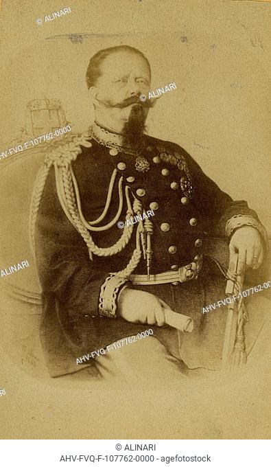 Portrait of the King Victor Emmanuel II of Italy (1820-1878), shot 1865 ca