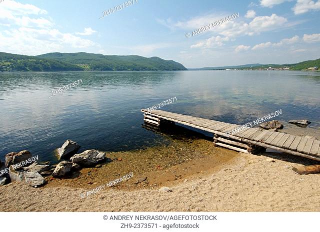 Source river Angara, settlement Listvyanka, Lake Baikal, Irkutsk region, Siberia, Russian Federation