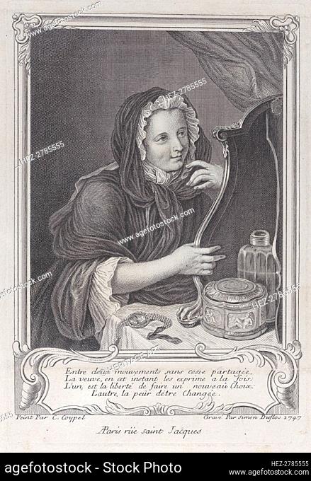 The Coquettish Widow, 1747., 1747. Creator: Simon Nicolas Duflos