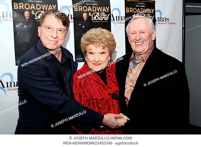 Opening night party for AMAS Musical Theatre's Broadway and the Bard at the Lion Theater- Arrivals. Featuring: Mark Janas, Marilyn Maye