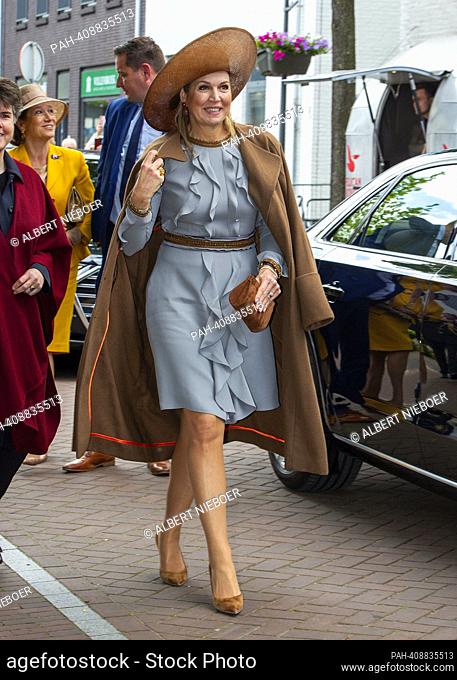 Queen Maxima of The Netherlands arrives at the Van Gogh Village Museum in Nuenen, on May 16, 2023, to open the renovated museum
