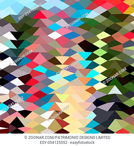 Low polygon style illustration of a multi color abstract geometric background