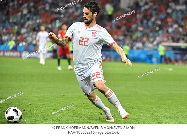 ISCO (ESP), Action, Single Action, Single Image, Cut Out, Full Body Shot, Whole Figure. Portugal (POR) - Spain (ESP) 3-3, Preliminary Round, Group B, Game 1