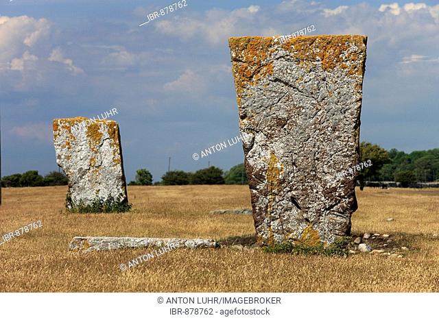 Iron Age gravesite near Ottenby, Oeland, Kalmar County, Sweden, Scandinavia, Europe
