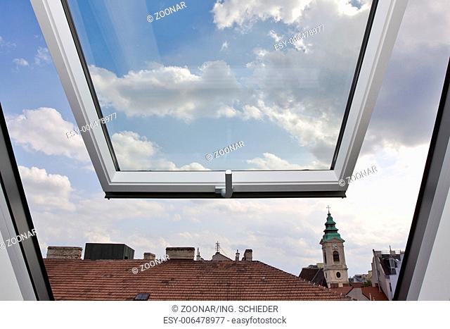 Open roof-top window