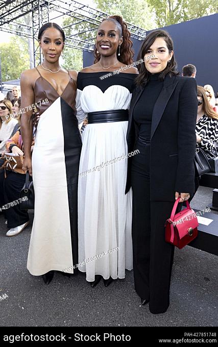 Kelly Rowland, Issa Rae and America Ferrera attend CHLOÃ‰ Spring/Summer 2024 Runway during Paris Fashion Week on September 2023 - Paris; France 28/09/2023