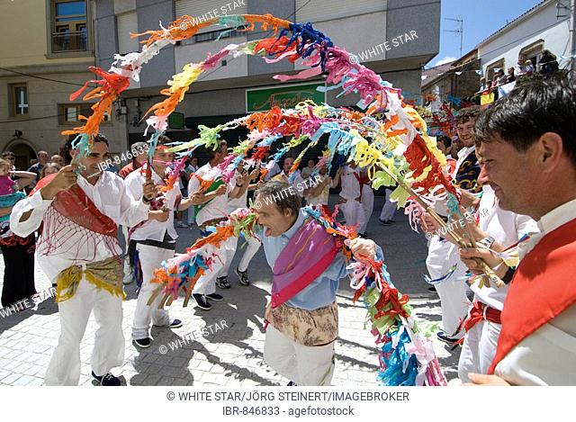 Danza de Arcos, Dance Beneath the Arches, fishermen and locals with down syndrome at the Fiesta del Virgen del Carmen, held on July 15 every year in Camarinas