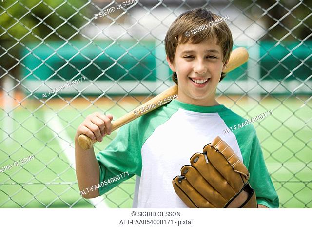 Young baseball player, portrait