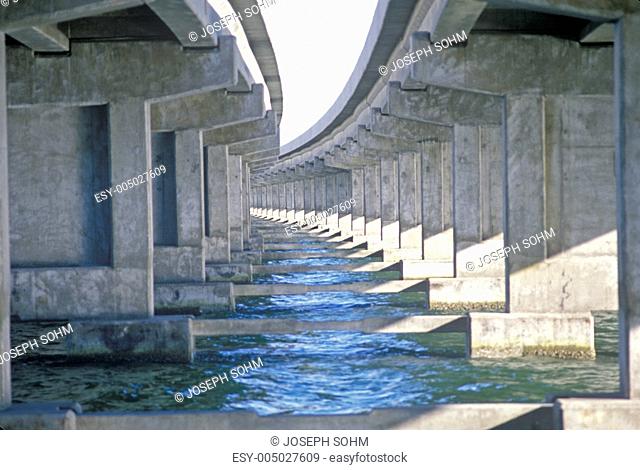 Tampa Sunshine Skyway Bridge, worlds longest cable-stayed concrete bridge, Tampa Bay, Florida