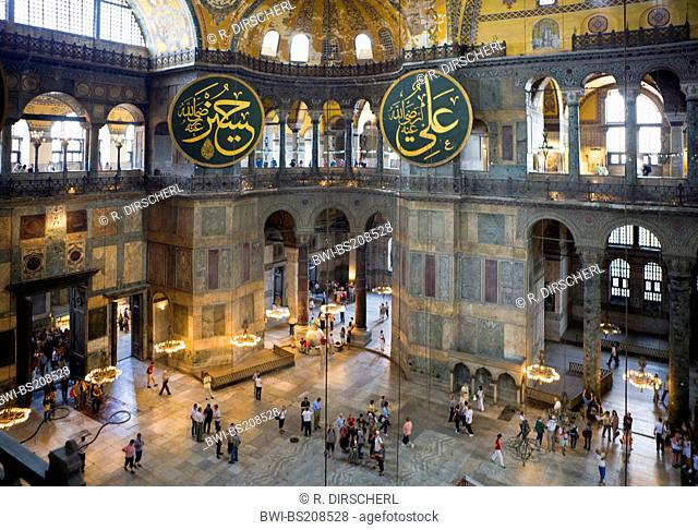 , nave of Hagia Sophia, Turkey, Istanbul