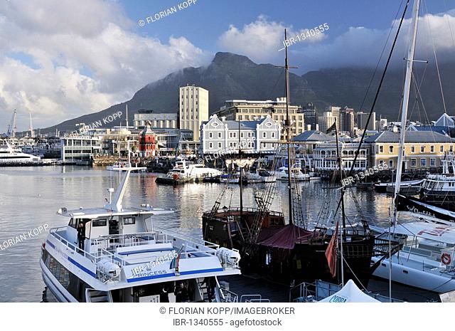 View of the Waterkant district, V & A Waterfront, Cape Town, South Africa, Africa
