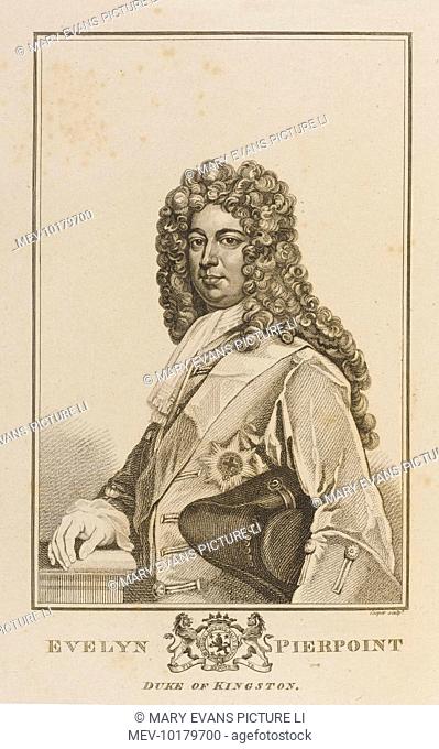 EVELYN PIERPOINT first duke of KINGSTON whig statesman, father of lady Mary Wortley Montagu