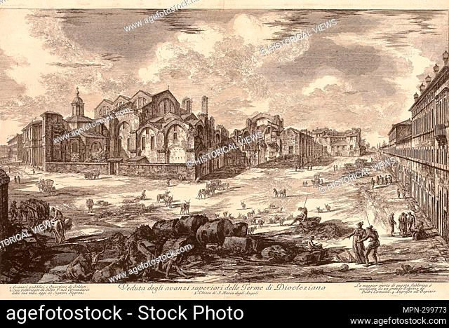 Author: Giovanni Battista Piranesi. View of Visible Remains of the Baths of Diocletian, from Views of Rome - 1774, published 1800 - 07 - Giovanni Battista...
