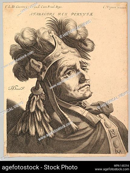 Atabalipa, Rex Peruviæ. Series/Portfolio: Bustes de Philosophes et de rois; Artist: Jerôme David (1605-after 1670); Artist: After Claude Vignon (French