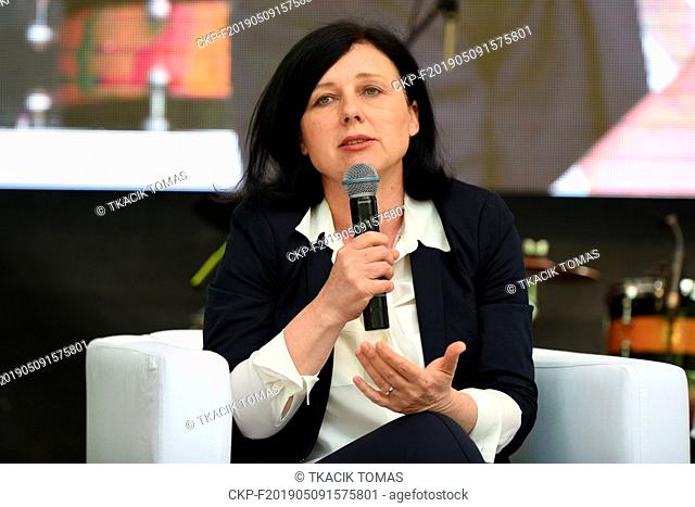 European Commissioner for Justice, Consumers and Gender Equality Vera Jourova attends celebrations of 15th anniversary of the Czech Republic's joining EU at...