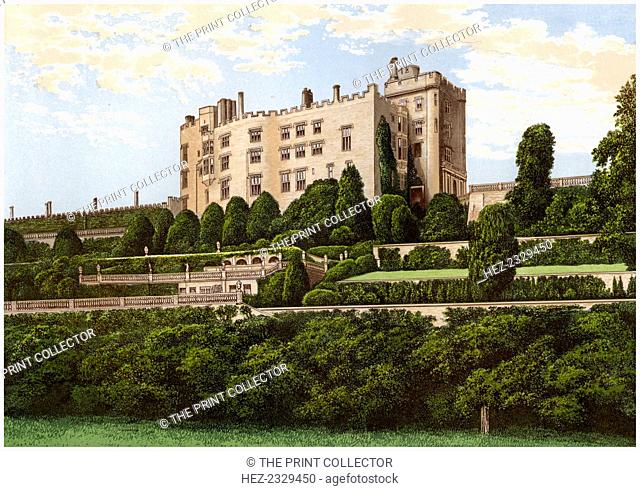 Powis Castle, Powys, Wales, home of the Earl of Powys, c1880. A print from A Series of Picturesque Views of Seats of the Noblemen and Gentlemen of Great Britain...