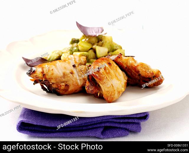 Roast chicken legs with Dijon mustard
