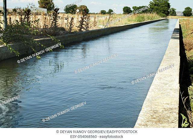Irrigation canal in the field