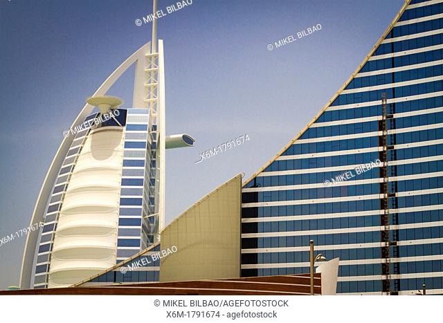 Burj al Arab and Jumeirah Hotels  Jumeirah area  Dubai city  Dubai  United Arab Emirates