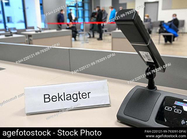 19 January 2022, Saxony-Anhalt, Halle (Saale): View of the large courtroom in the justice center in Halle/Saale. On Tuesday (Jan