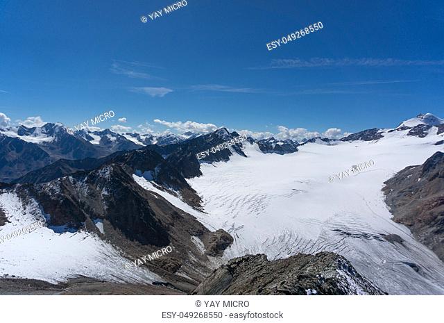 Alpine trekking in Austria extreme vacation view