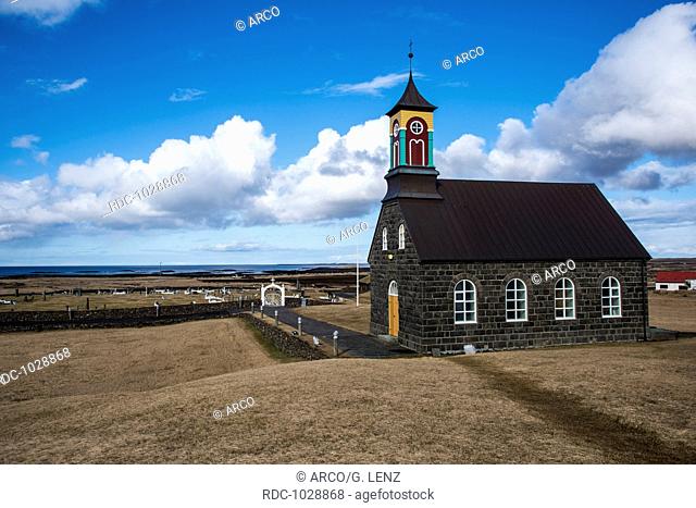 Church in Hvalnes, Sudurnes, Iceland, Europe