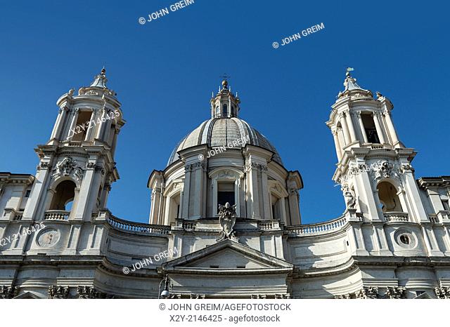 Sant'Agnese in Agone located in the Piazza Navona, Rome, Italy