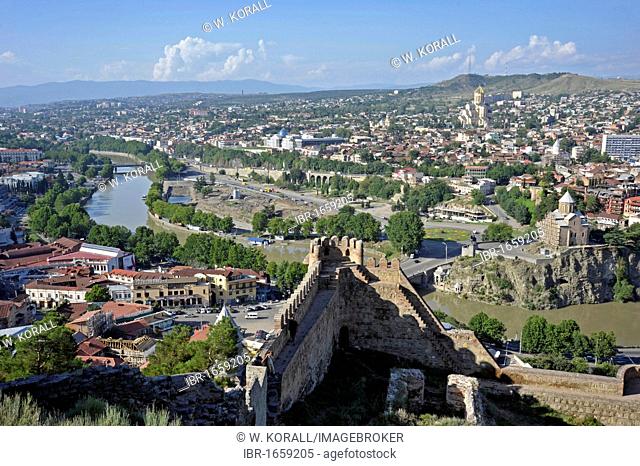 Panorama from Narikala Fortress, Tbilisi, Georgia, Middle East