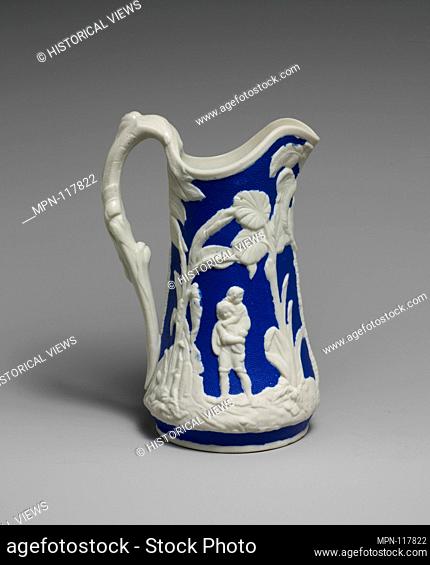 Pitcher. Maker: United States Pottery Company (1852-58); Date: 1852-58; Geography: Made in Bennington, Vermont, United States; Culture: American; Medium: Parian...