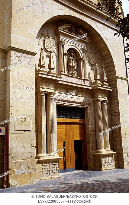 The Way of Saint James in Logrono Santa Maria Palacio church la Rioja Spain