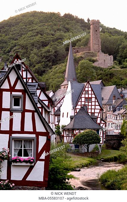 old half-timbered houses in Monreal at the Eifel