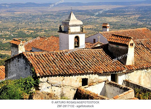 Bell tower in an old building of Marvão in the Alentejo, Portugal