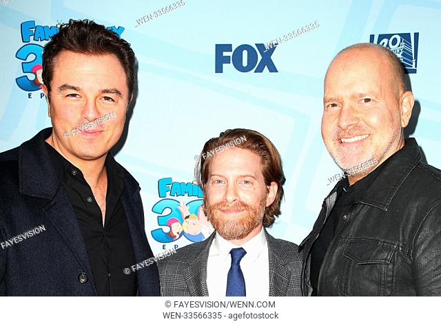 'Family Guy' 300th Episode Party held at Cicada Restaurant - Arrivals Featuring: Seth MacFarlane, Seth Green, Mike Henry Where: Los Angeles, California